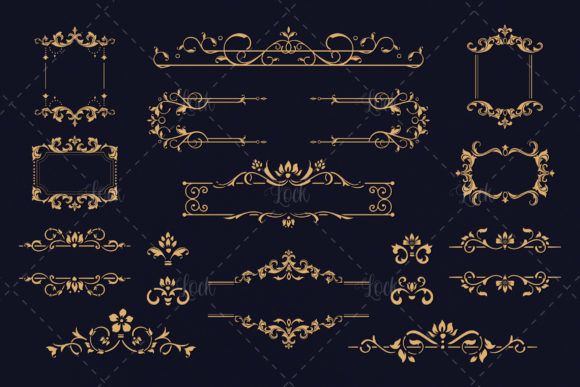 16 Variant Vintage Border Ornament: Graphics & Illustrations