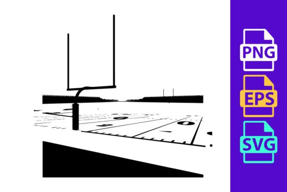 American Football Field Goal Post on a G Graphics