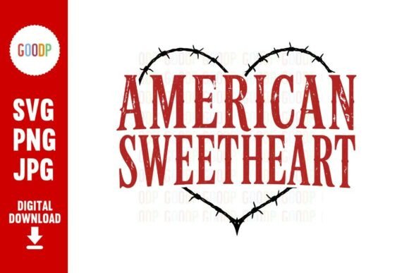American Sweetheart SVG: Graphics & Illustrations for Authentic Editorial Use