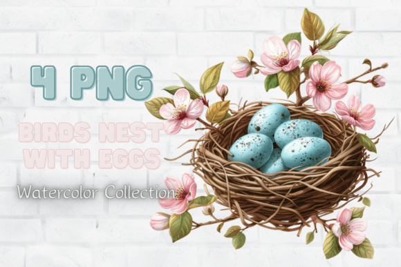 Bird Nest Clipart: Graphics & Illustrations for Creative Sellers