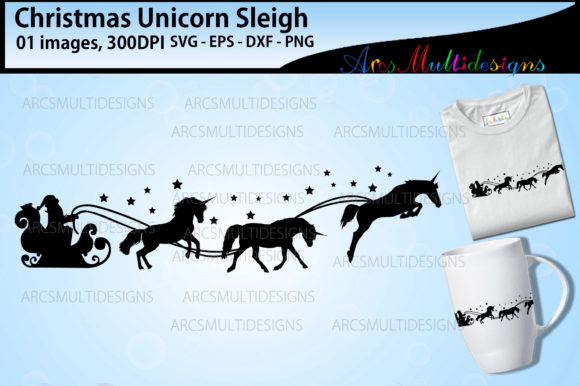 Christmas Unicorn Sleigh