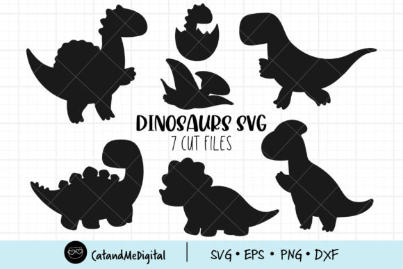 Dinosaur Silhouette SVG: Playful Graphics & Illustrations for Brand Storytelling