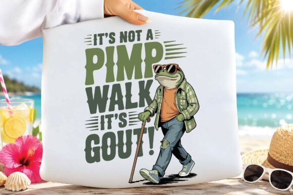 Funny Frog: It’s Not a Pimp Gout PNG SVG