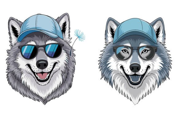 Funny Wolf Silhouette Vector: Graphics & Illustrations for Real Crafting