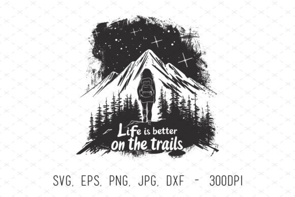 Hiking Quote Sublimation Clipart SVG