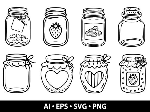 Mason Jar SVG Bundle: Graphics & Illustrations for Handmade Crafters