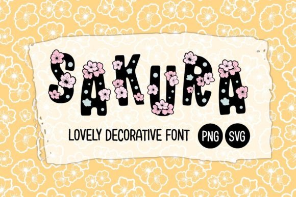Sakura SVG PNG Font: Graphics & Illustrations for Editorial Charm