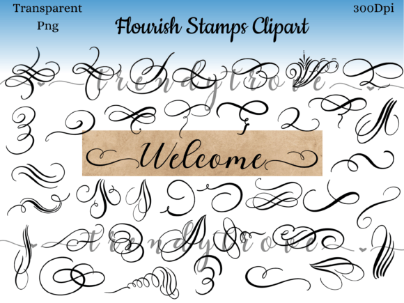 Swirl and Swoosh Embelishments: Graphics & Illustrations for Elegant Branding